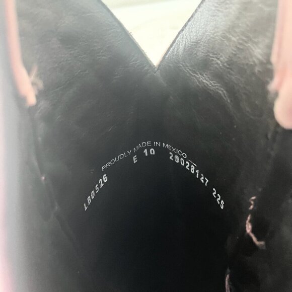 Lane SMOKESHOW Womens Cowboy Boots 10 Pink Leather Western Cowgirl Mid Calf - Picture 11 of 14